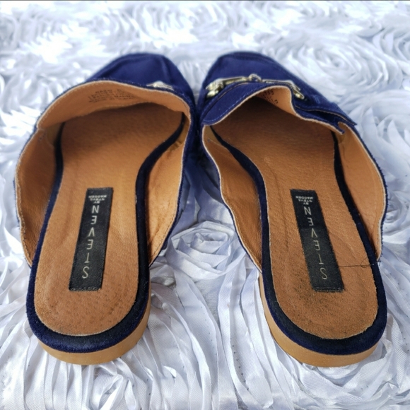 Steven By Steve Madden Rilee Blue Suede Muel Sz 8 - Picture 5 of 8